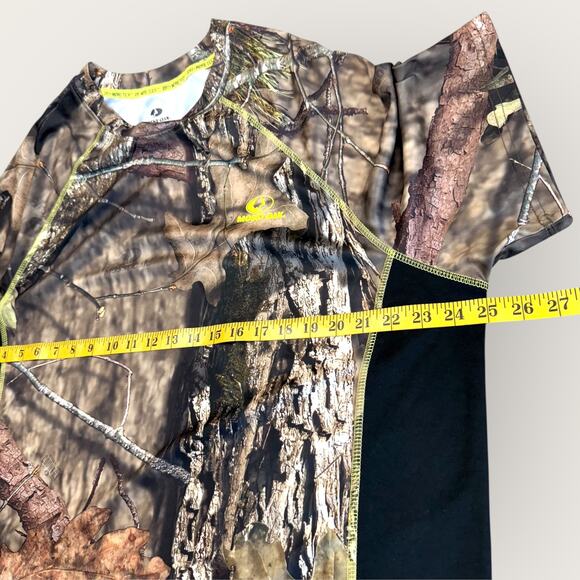 Mossy Oak Mens Short Sleeve Camo Dri More Tech Hunting Jersey T Shirt XL Brown - Picture 9 of 11